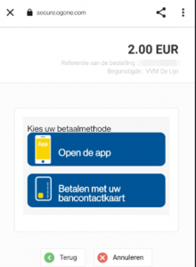 Betaling ticket Beego