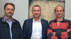 L n R, andre bruyninckx, burgemeester Reekmans en Ben Cleynen