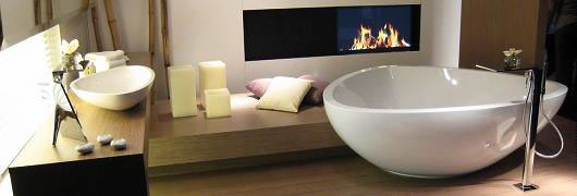 Feng-Shui badkamer als Wellnessruimte.