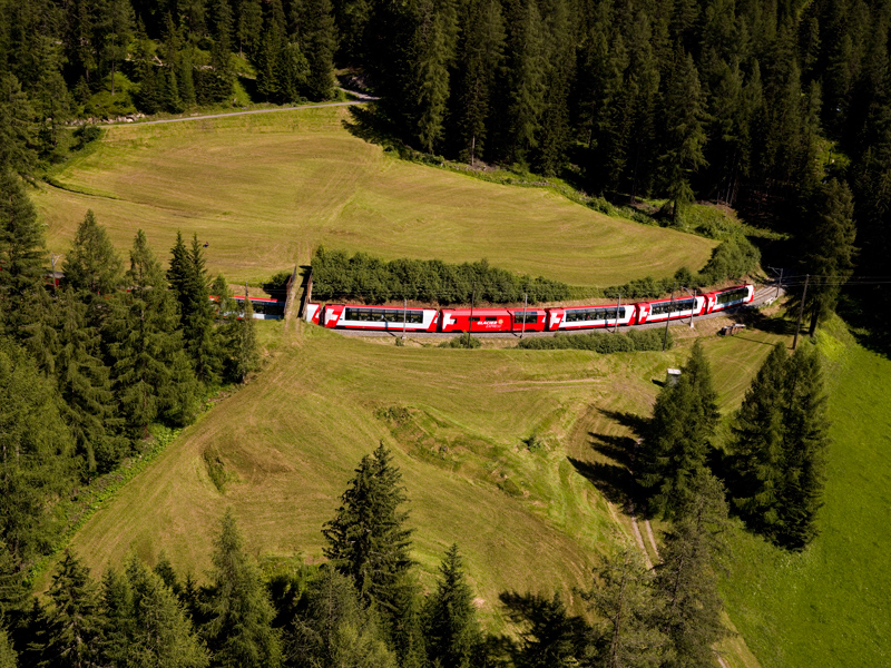 Glacier express bij Bergün