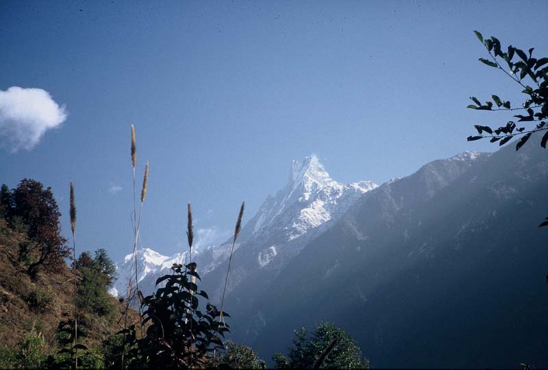 Een van de vele mooie zichten op de Himalaya