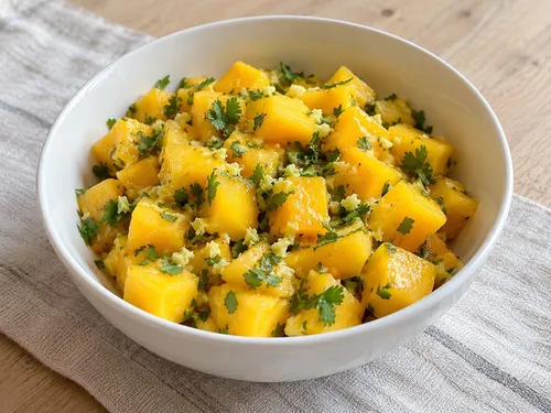 Mangosalade met gember en koriander