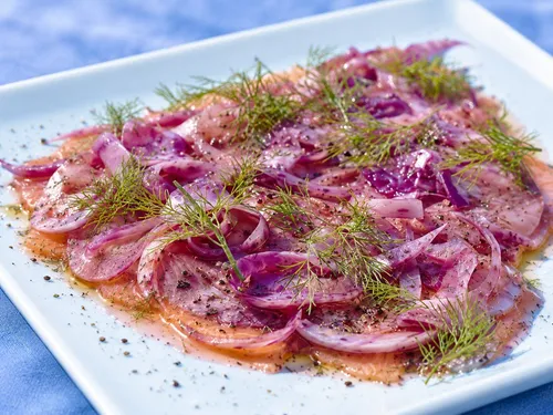 Zalm met gemarineerde venkel