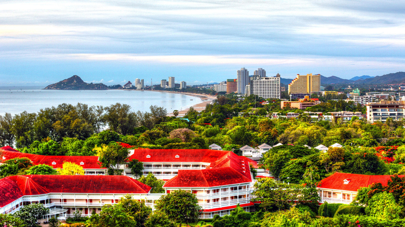 Hua Hin kustlandschap.