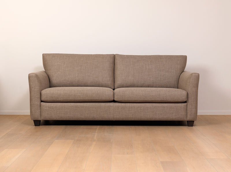 Het model 'Grace' in dezelfde bekleding, maar met een vaste rug.